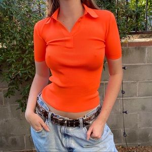 Orange Alexander Wang T Shirt